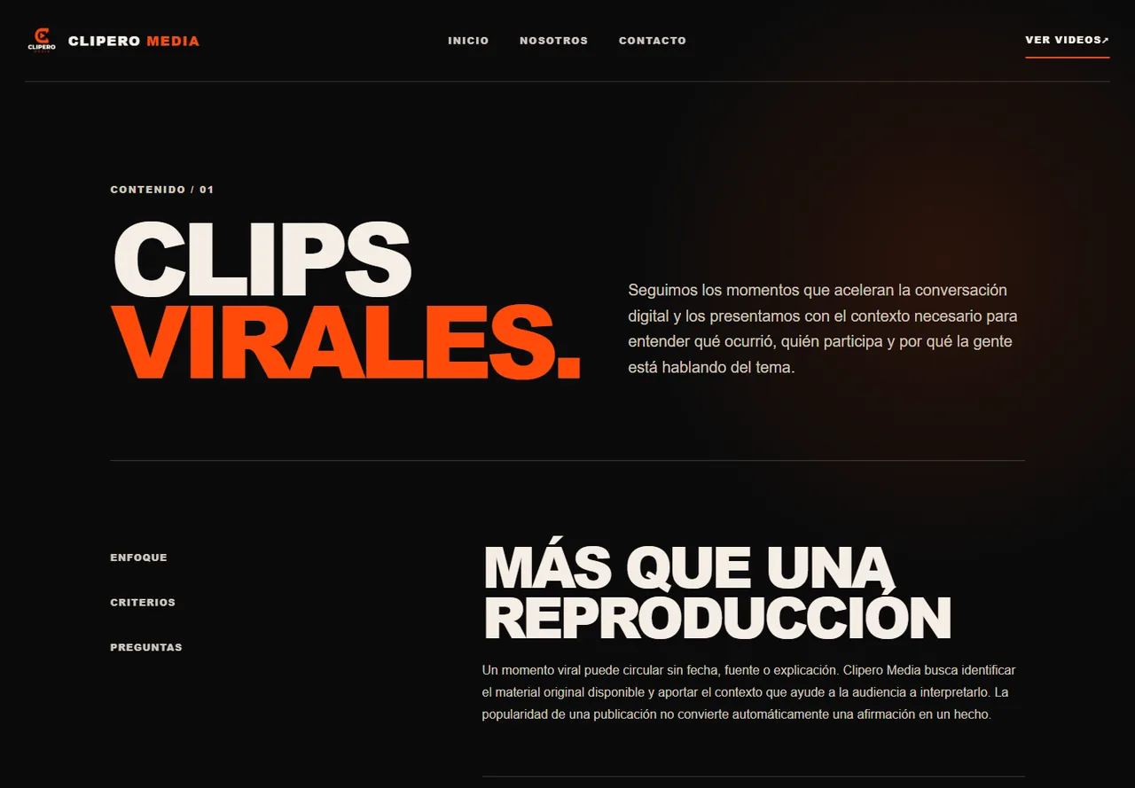 Viral clips category page